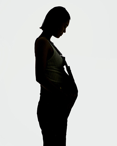 パダンパダンのマタニティシルエット撮影